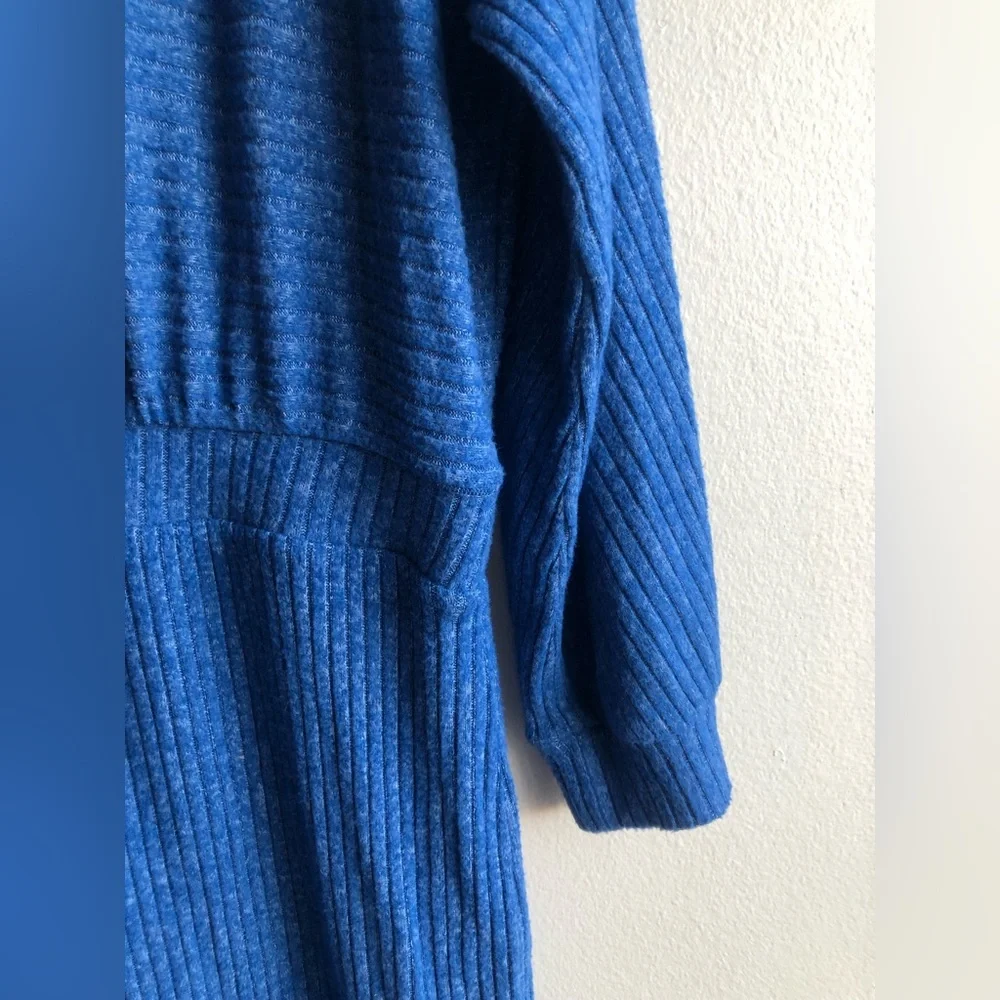 Anthropologie Mariah Ribbed Knit Blue Maxi Sweater Dress Size XL - Picture 9 of 14